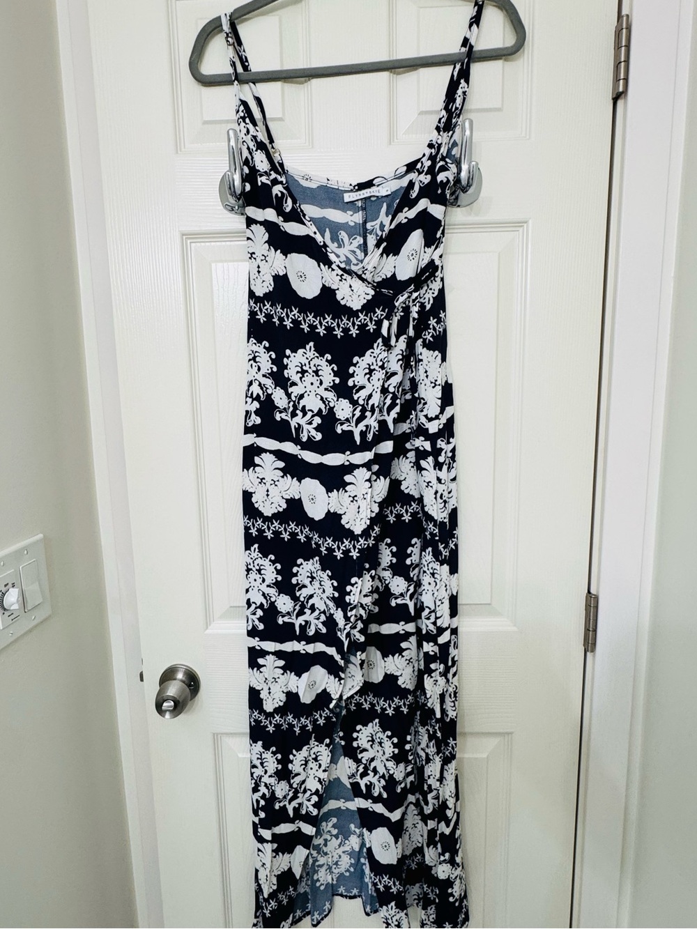 Flynn Skye Black and White Floral Print Maxi Dress